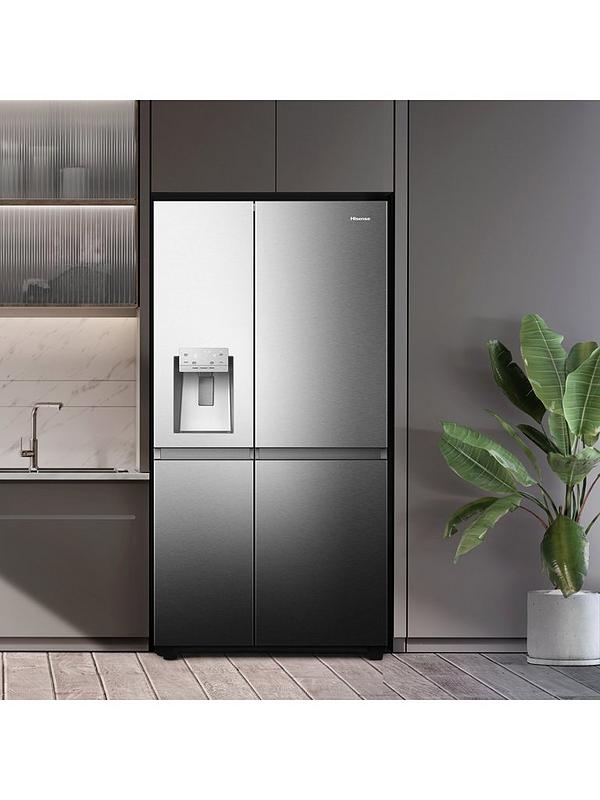 Hisense RS818N4TIE Pureflat Infinite series, 90cm Wide Side by Side, American Fridge Freezer - Stainless Steel - Image 3